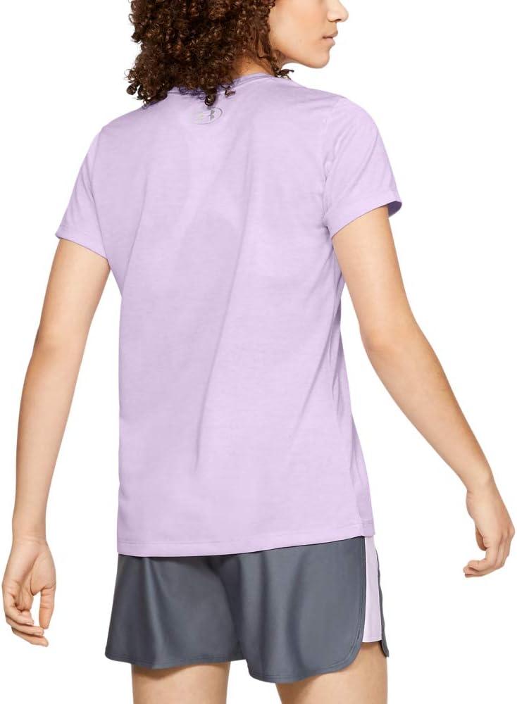 image:imageUnder Armour Womens Tech VNeck Twist ShortSleeve TShirtPurple Ace