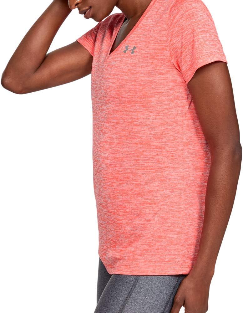 image:imageUnder Armour Womens Tech VNeck Twist ShortSleeve TShirtRed