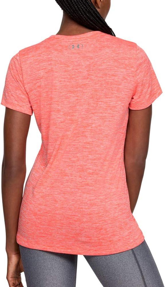 image:imageUnder Armour Womens Tech VNeck Twist ShortSleeve TShirtRed