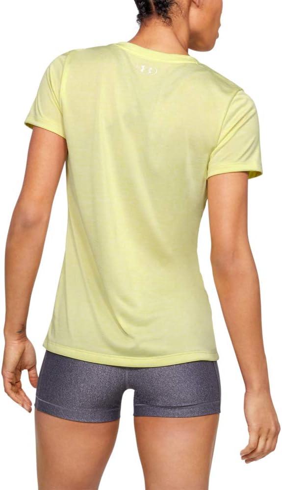 image:imageUnder Armour Womens Tech VNeck Twist ShortSleeve TShirtXray 788Metallic Silver