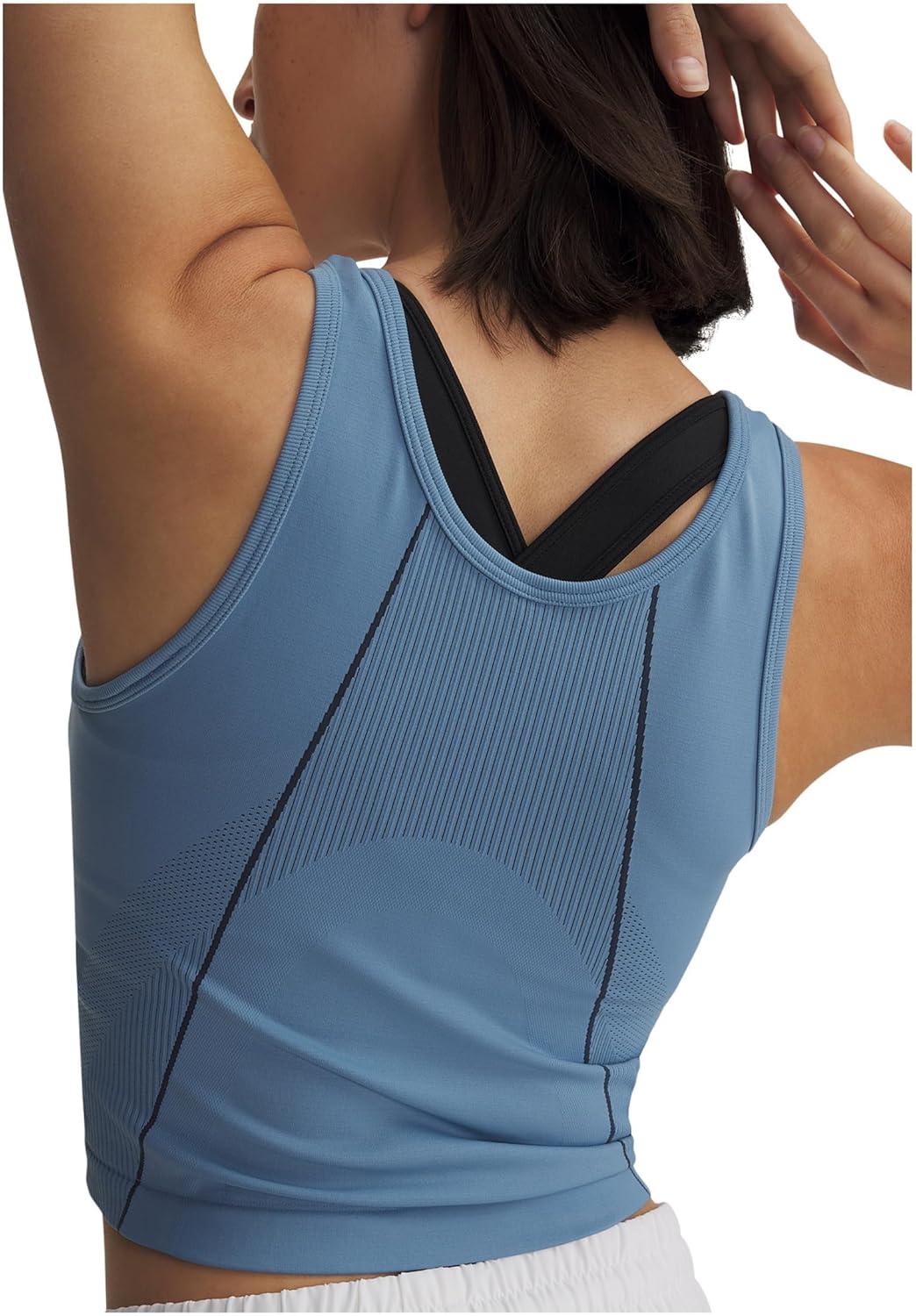 image:imageUnder Armour Womens Vanish Seamless Tank TopBlue SmokeWashed NavyWashed Navy