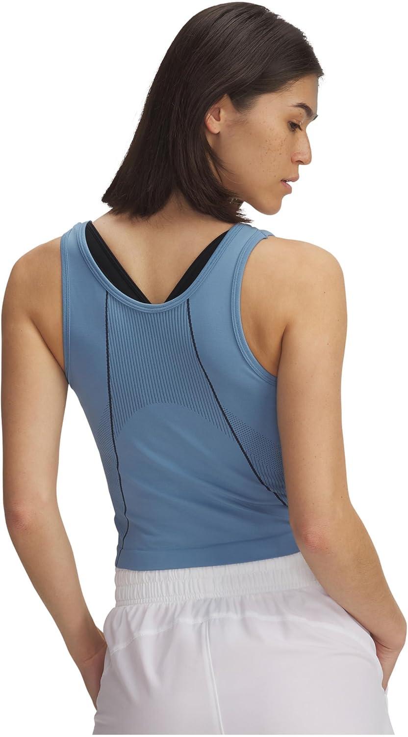 image:imageUnder Armour Womens Vanish Seamless Tank TopBlue SmokeWashed NavyWashed Navy