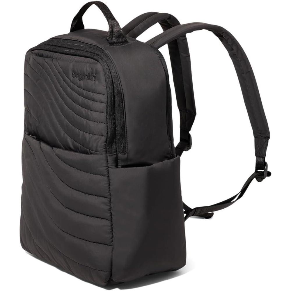 image:imageBaggallini Set Wave Backpack 12x1575 Lightweight Work Travel Bag wLuggage Sleeve amp RFIDBlack Wave Puff