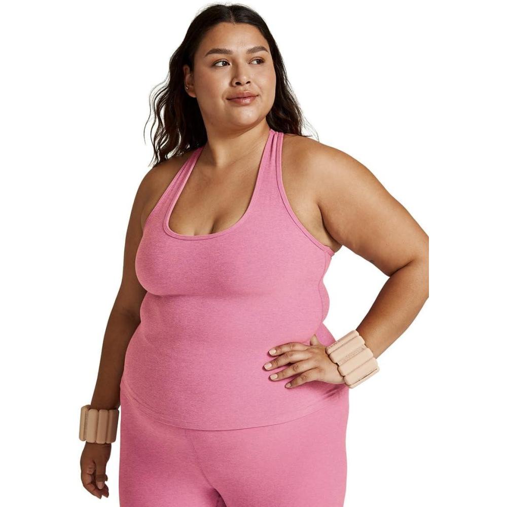 image:imageBeyond Yoga Womens Spacedye Step Up Racerback TankPink Bloom Heather