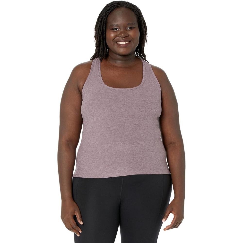 image:imageBeyond Yoga Womens Spacedye Step Up Racerback TankSilverberry Heather