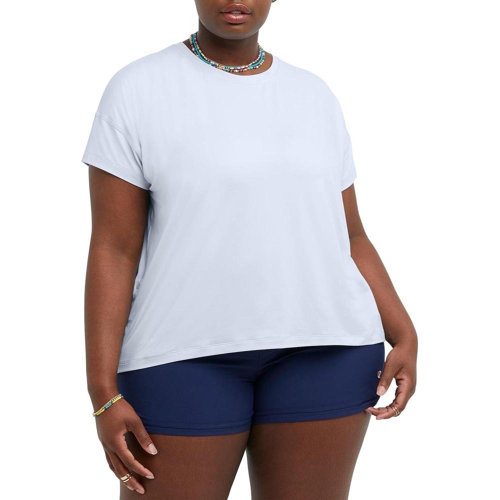 image:imageChampion TShirt Soft Touch Moisture Wicking Essential Tee for Women Plus SizeCiel Blue