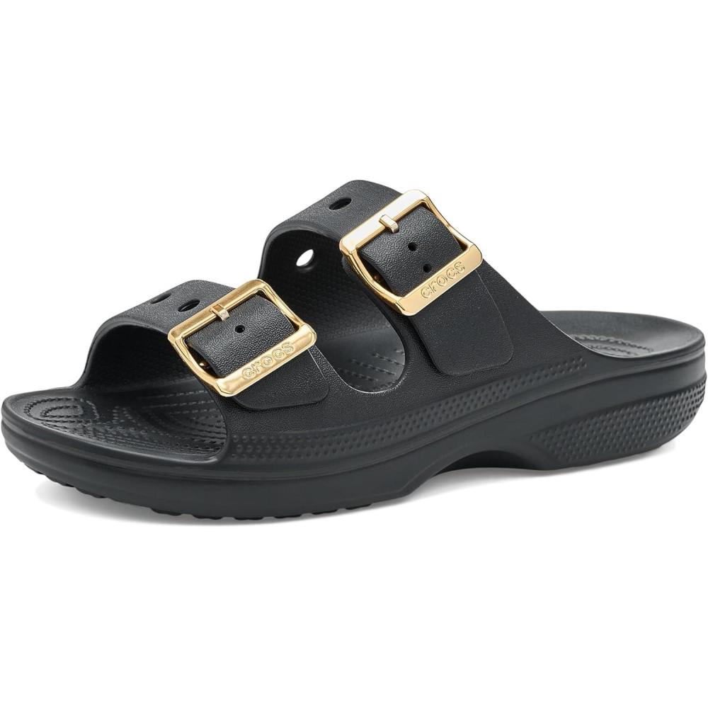 image:imageCrocs Classic Saturday SandalsBlackMetallic Buckle