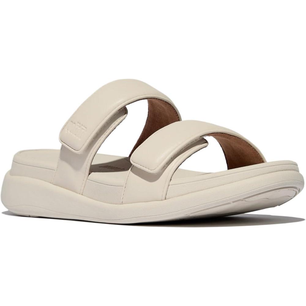 image:imageFitFlop Womens FMODE GO Adjustable TwoBar Slide SandalParis Beige 1
