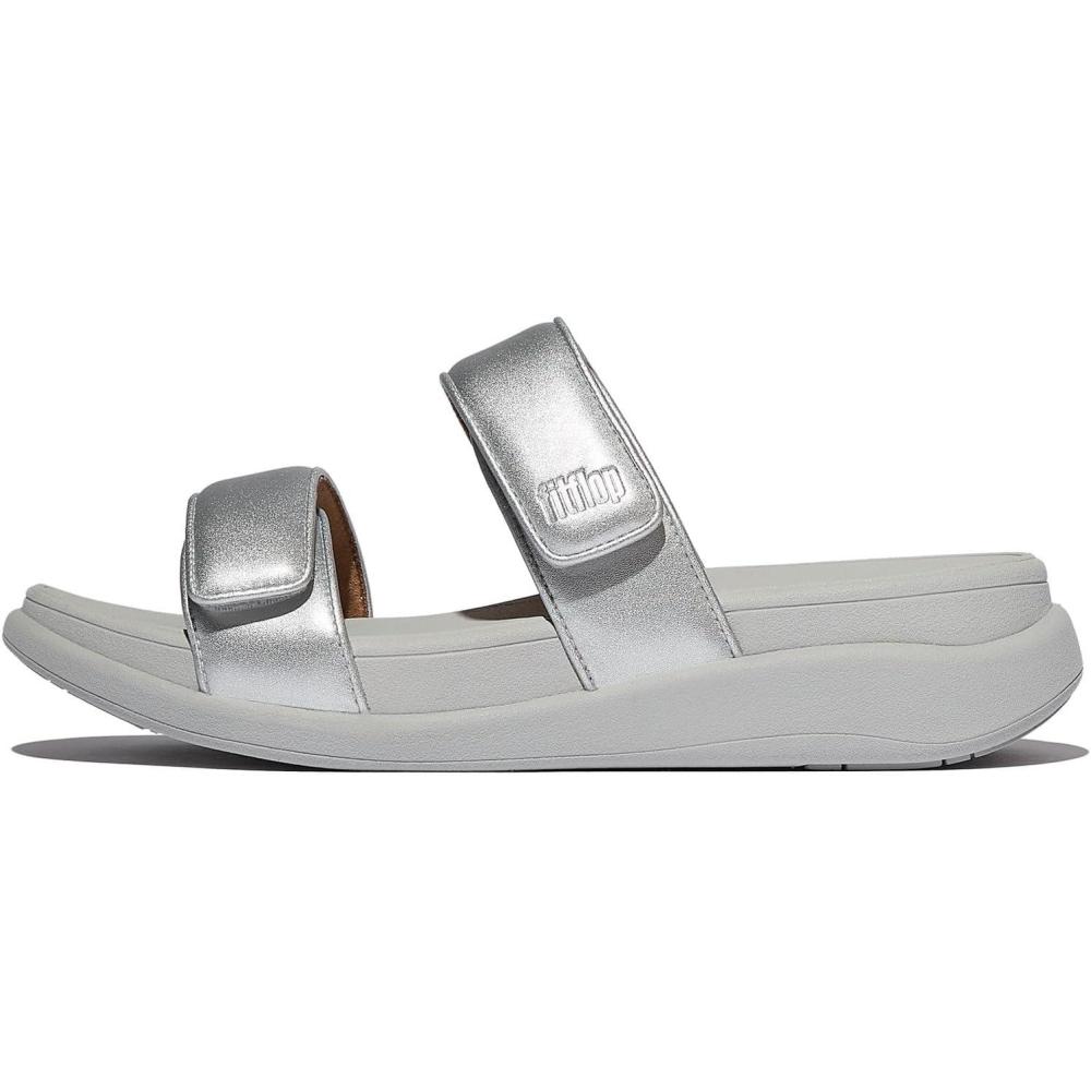 image:imageFitFlop Womens FMODE GO Adjustable TwoBar Slide SandalSilver