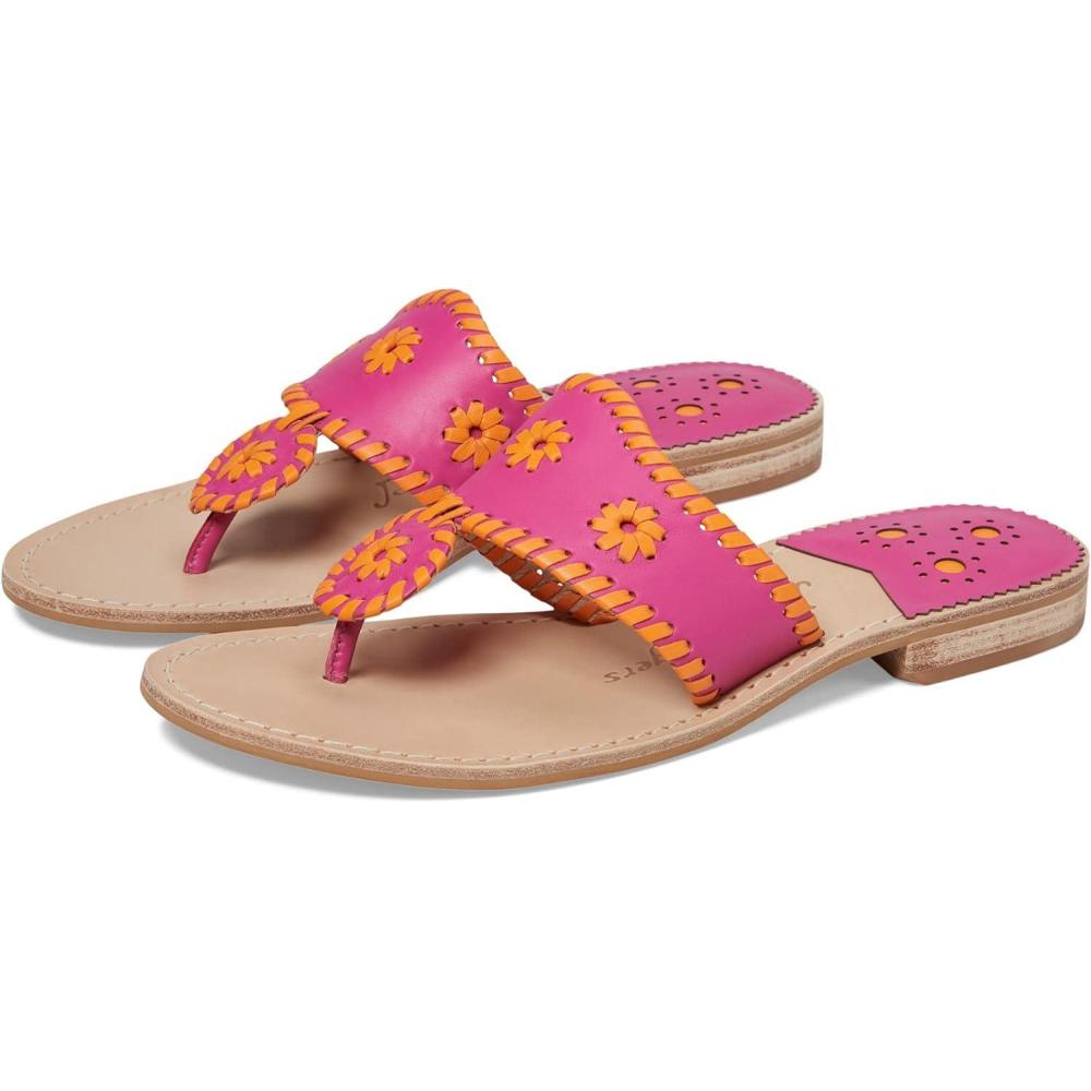 image:imageJack Rogers womens Jacks Flat SandalMagentaOrange Peel Nappa