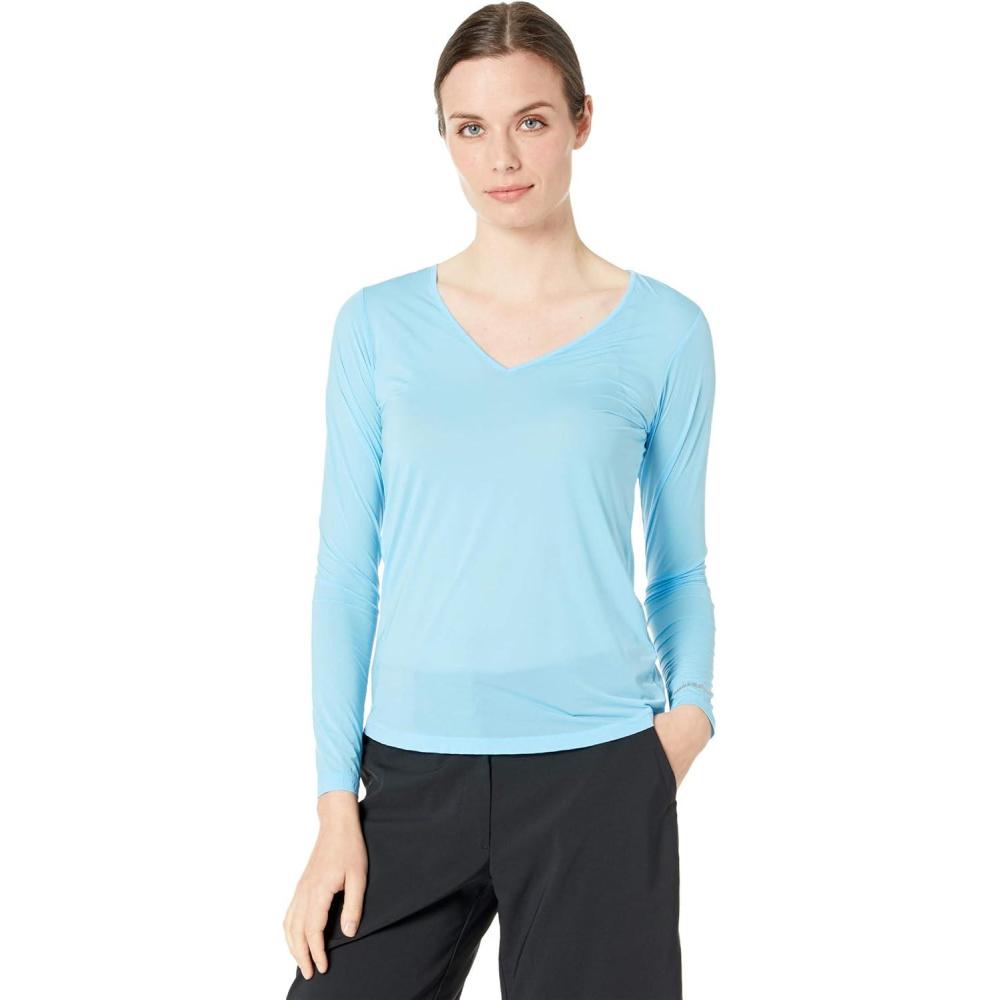 image:imageJamie Sadock Sunsense 35 SPF Lightweight Long Sleeve VNeck Layering TopCasablanca