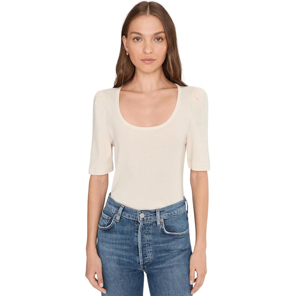 image:imageMadewell Womens Scoop Neck Puff TeeVintage Ivory