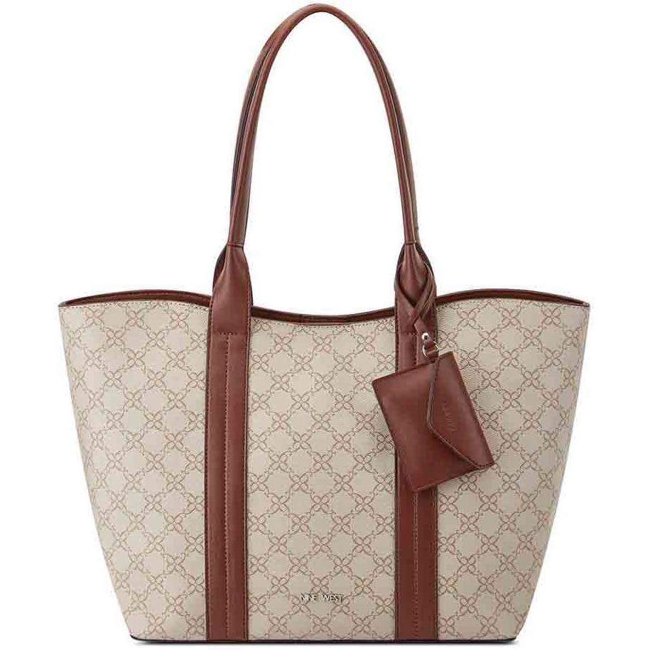 image:imageNine West womens Kyndall Trap ToteMushroom Logo Mahogany