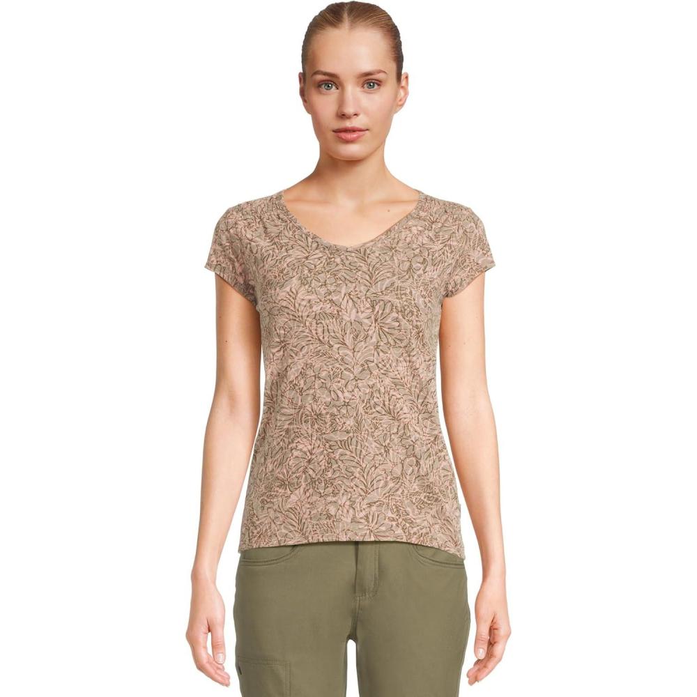 image:imageRoyal Robbins Womens Featherweight TeeDark Olive Yarrow Print