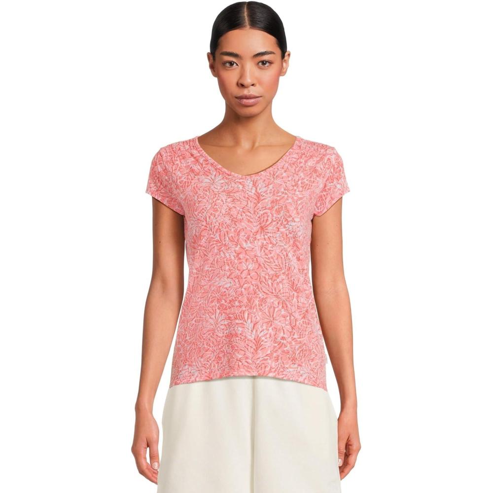 image:imageRoyal Robbins Womens Featherweight TeeRosefinch Yarrow Print