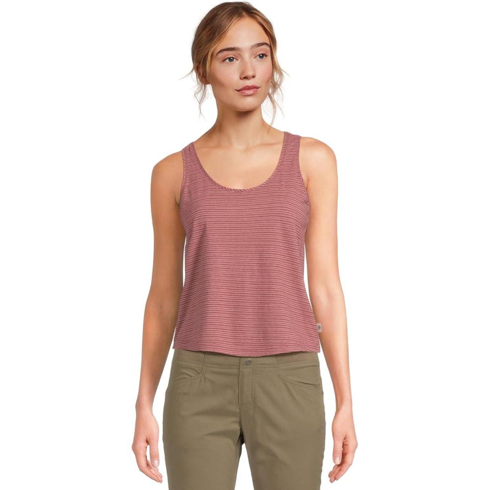 image:imageRoyal Robbins Womens Vacationer Boxy TankWild Rhubarb Stripe