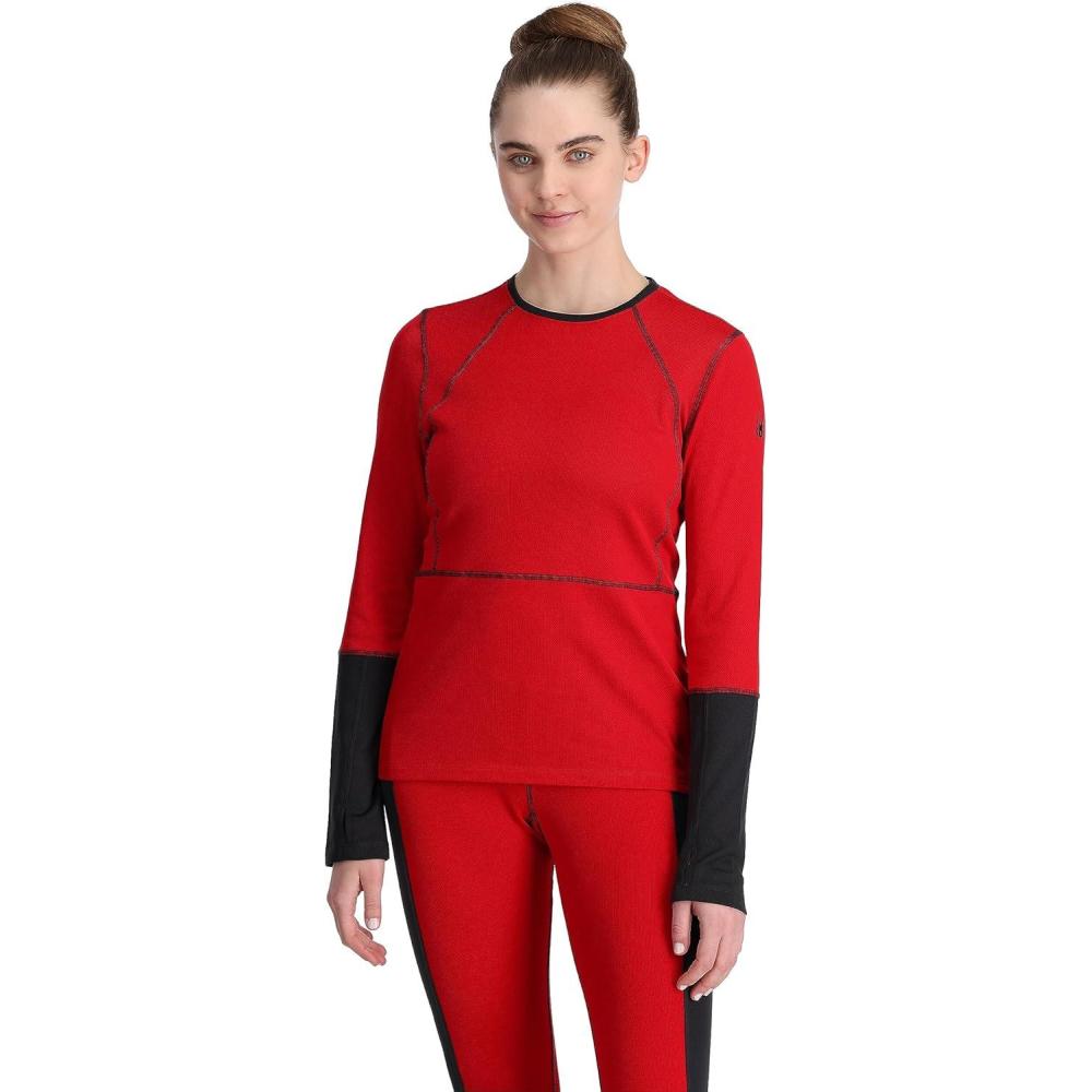 image:imageSpyder Womens Charger Crew Baselayer Thermal Ski TopPulse