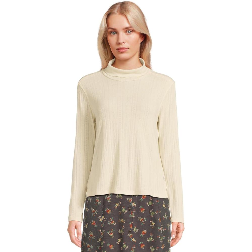 image:imageToadampCo Womens Foothill Pointelle Long Sleeve TNeckSalt