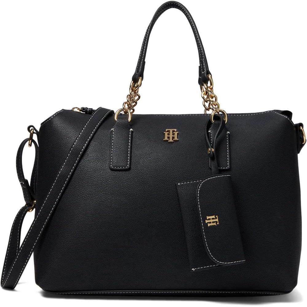 image:imageTommy Hilfiger womens Brielle II Convertible Tz Satchel WHangoffBlack