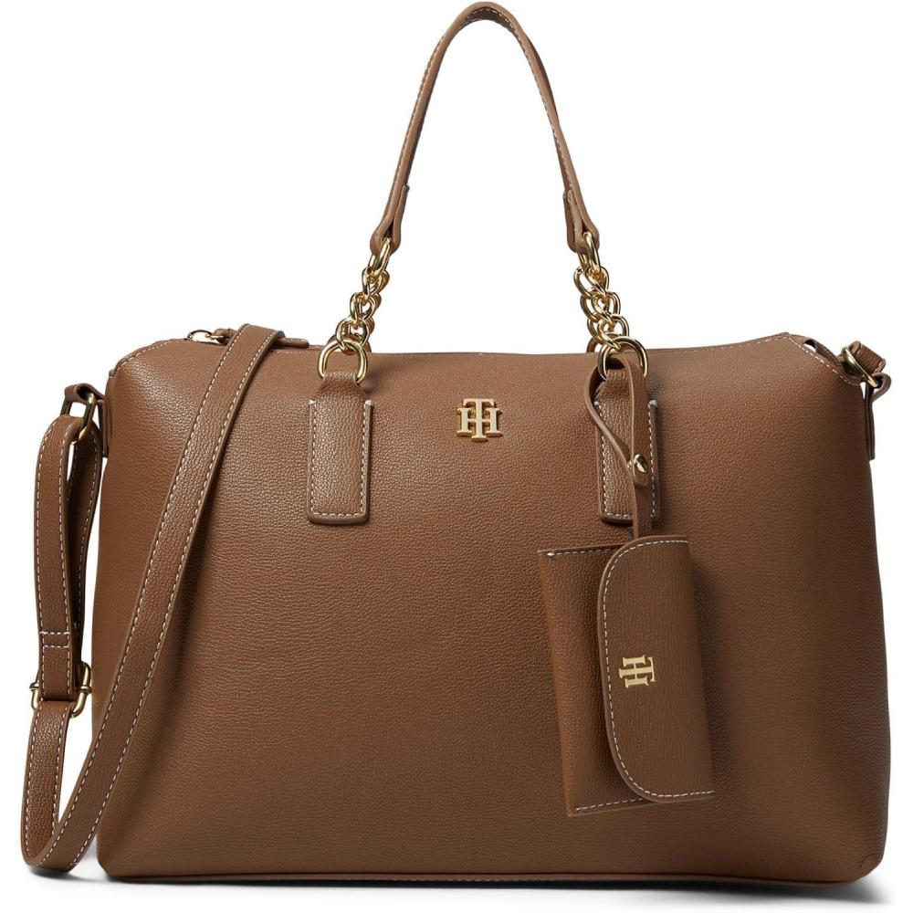 image:imageTommy Hilfiger womens Brielle II Convertible Tz Satchel WHangoffCognac
