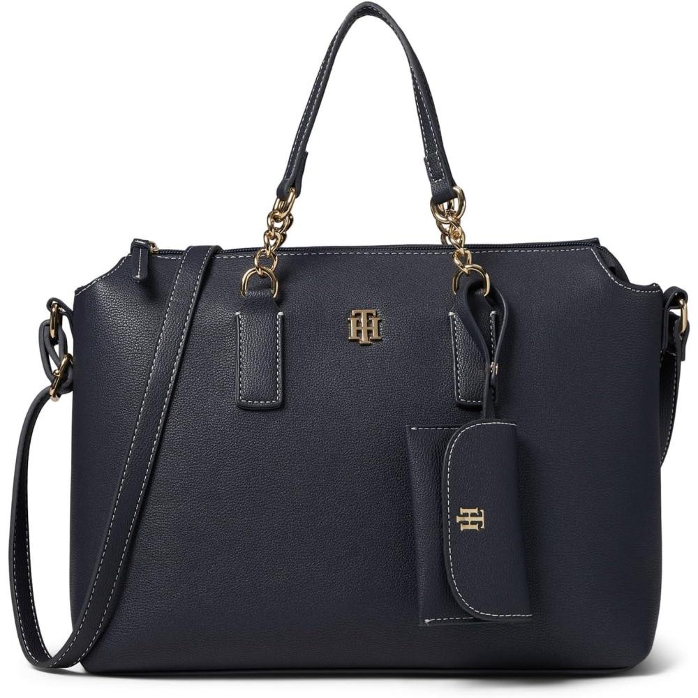 image:imageTommy Hilfiger womens Brielle II Convertible Tz Satchel WHangoffTommy Navy