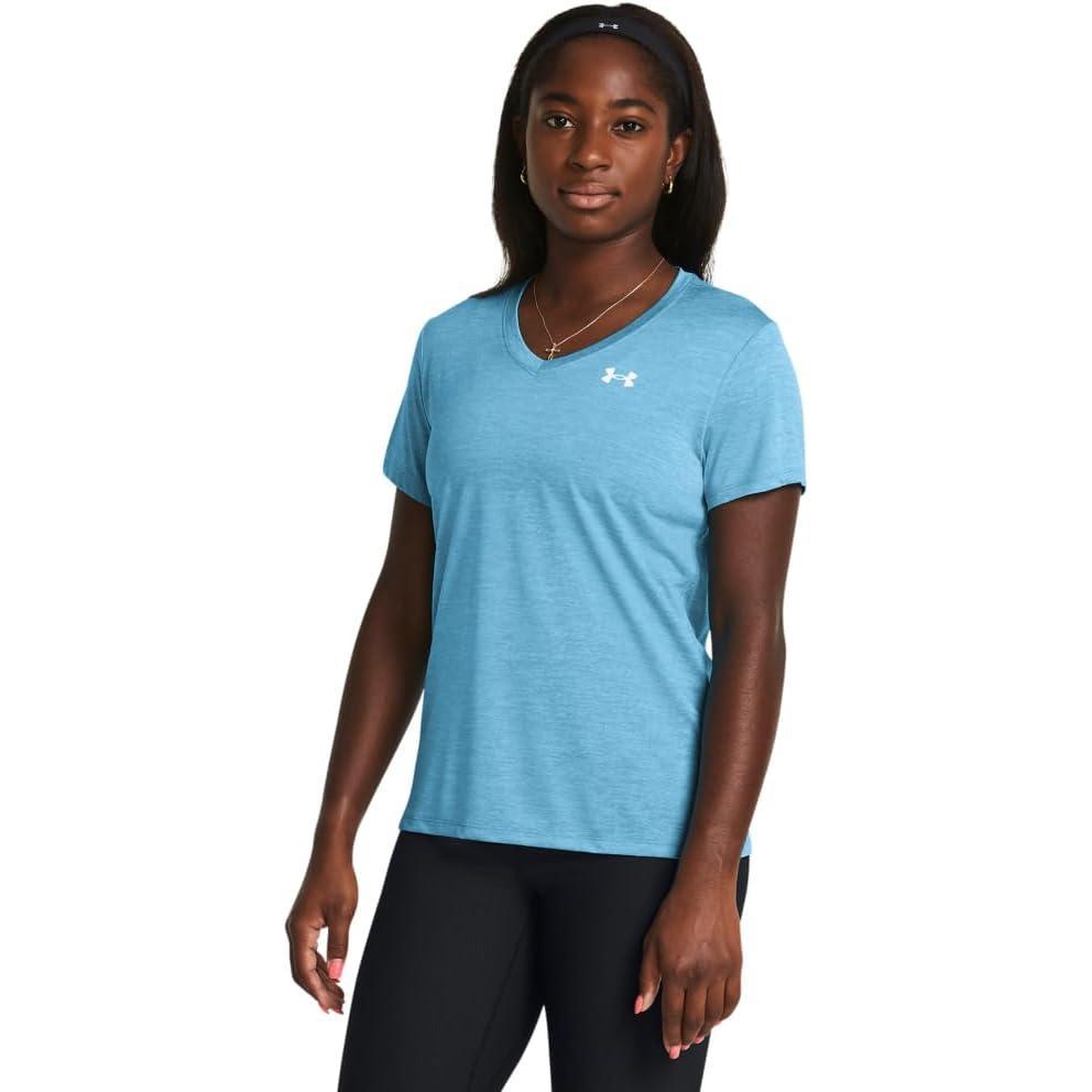 image:imageUnder Armour Womens Tech Short Sleeve VNeck Twist419 Capri White