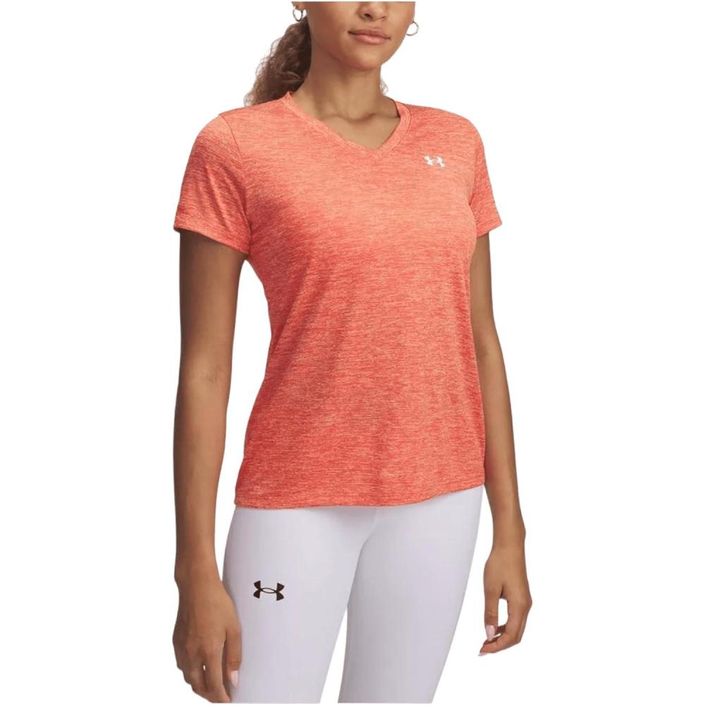 image:imageUnder Armour Womens Tech Short Sleeve VNeck Twist847 Fire White