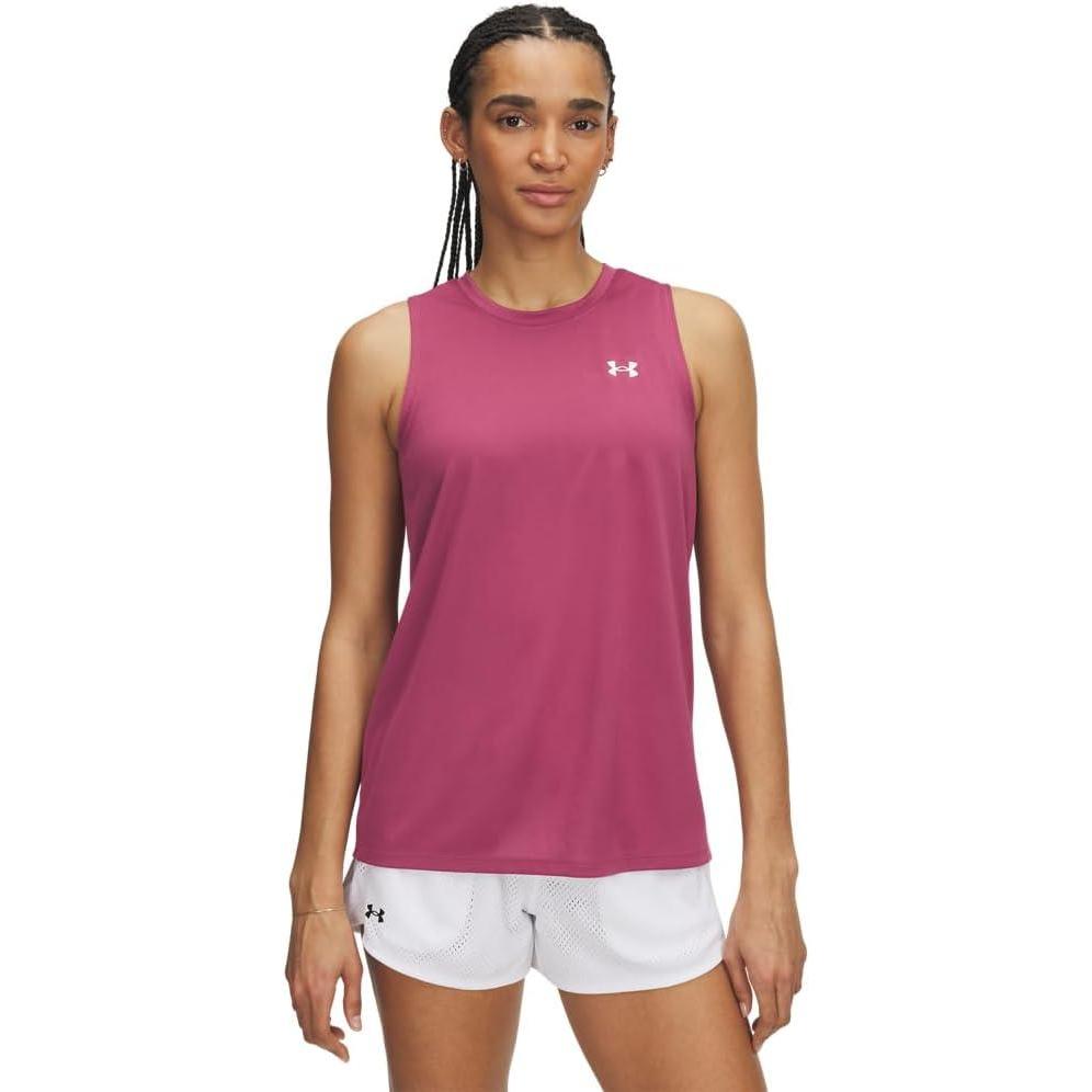 image:imageUnder Armour Womens Tech Tank Top659 Fuchsia Dusk   White