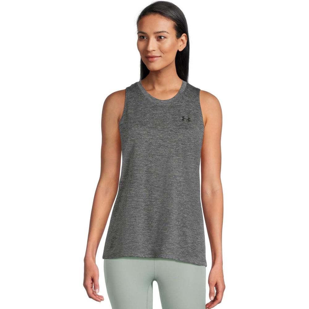 image:imageUnder Armour Womens Tech VNeck Twist ShortSleeve TShirt025 Castlerock Black