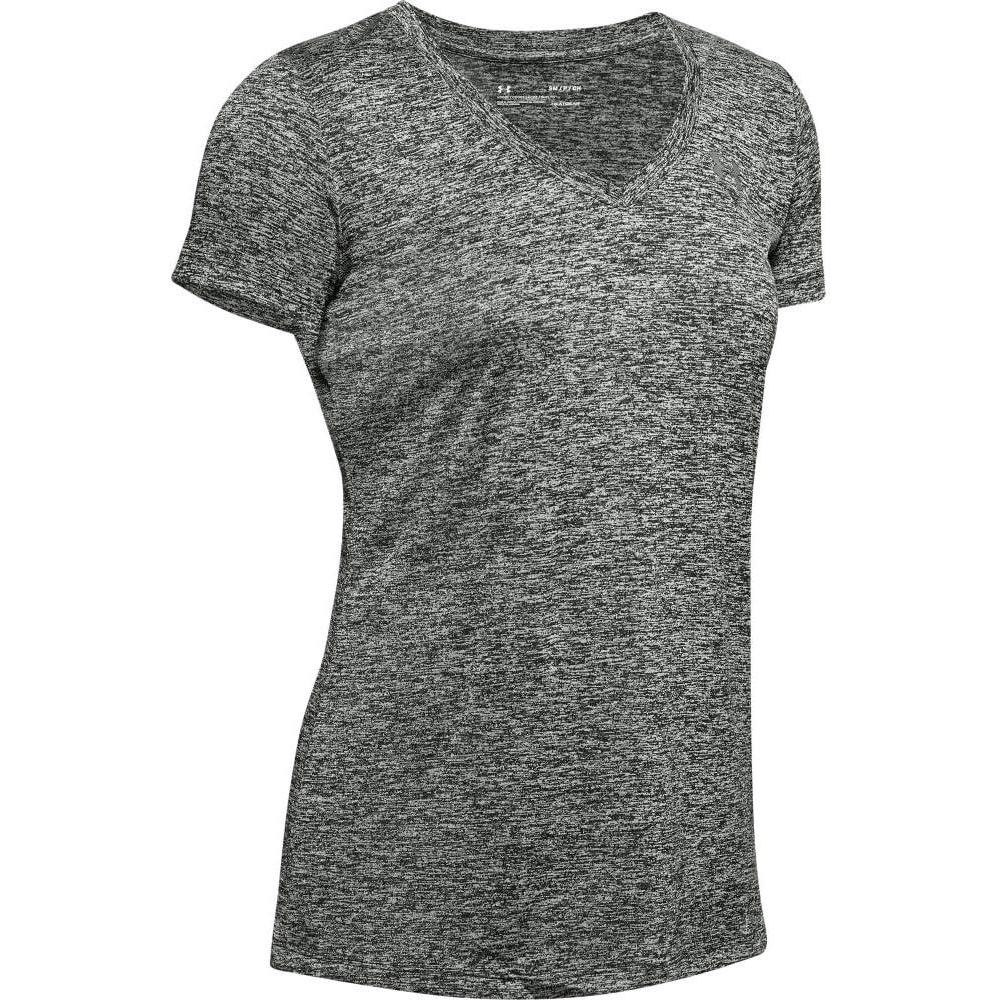 image:imageUnder Armour Womens Tech VNeck Twist ShortSleeve TShirtBaroque Green 310Tonal