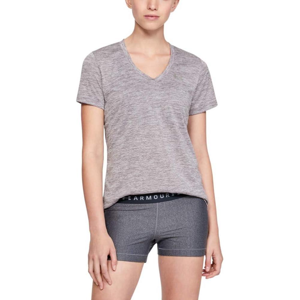 image:imageUnder Armour Womens Tech VNeck Twist ShortSleeve TShirtFlint