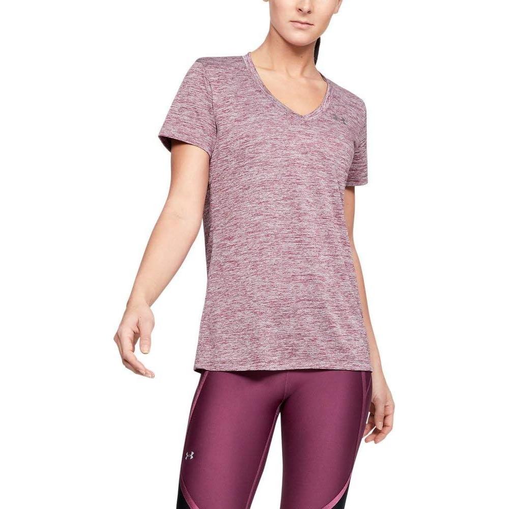 image:imageUnder Armour Womens Tech VNeck Twist ShortSleeve TShirtLevel Purple
