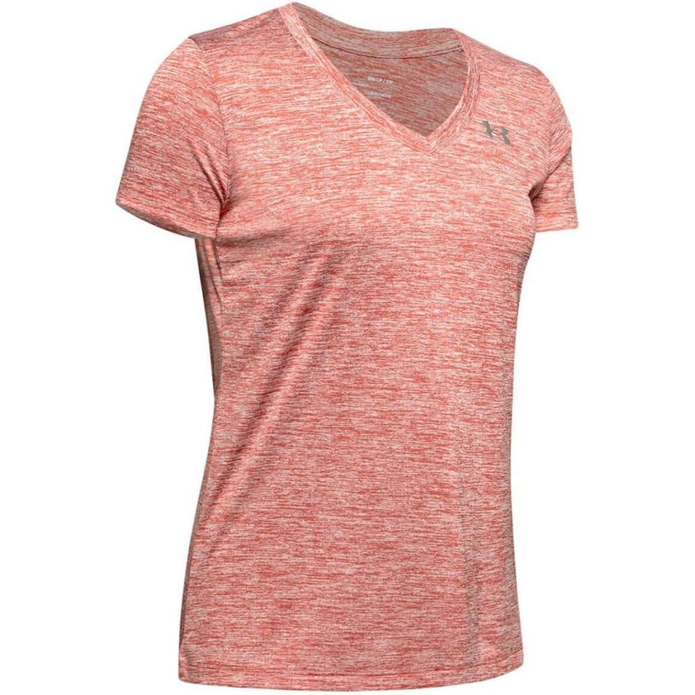 image:imageUnder Armour Womens Tech VNeck Twist ShortSleeve TShirtPink