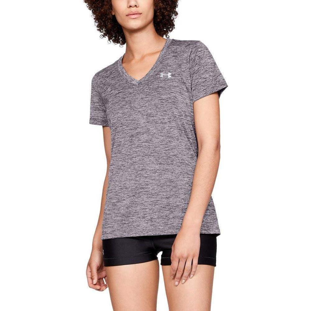 image:imageUnder Armour Womens Tech VNeck Twist ShortSleeve TShirtPixel Purple