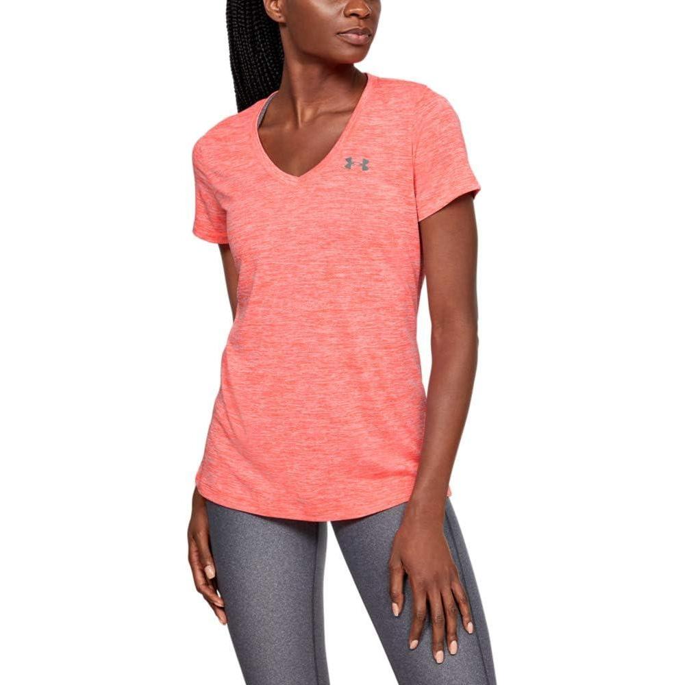 image:imageUnder Armour Womens Tech VNeck Twist ShortSleeve TShirtRed