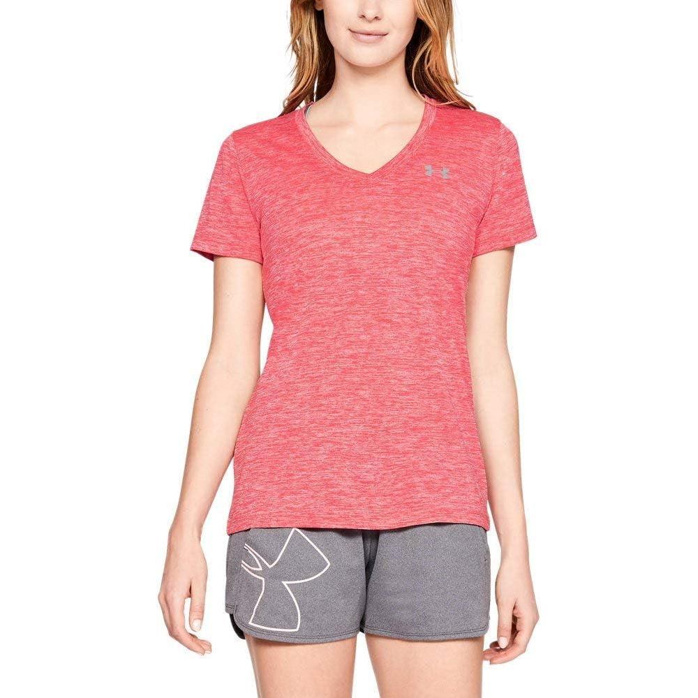 image:imageUnder Armour Womens Tech VNeck Twist ShortSleeve TShirtWatermelon
