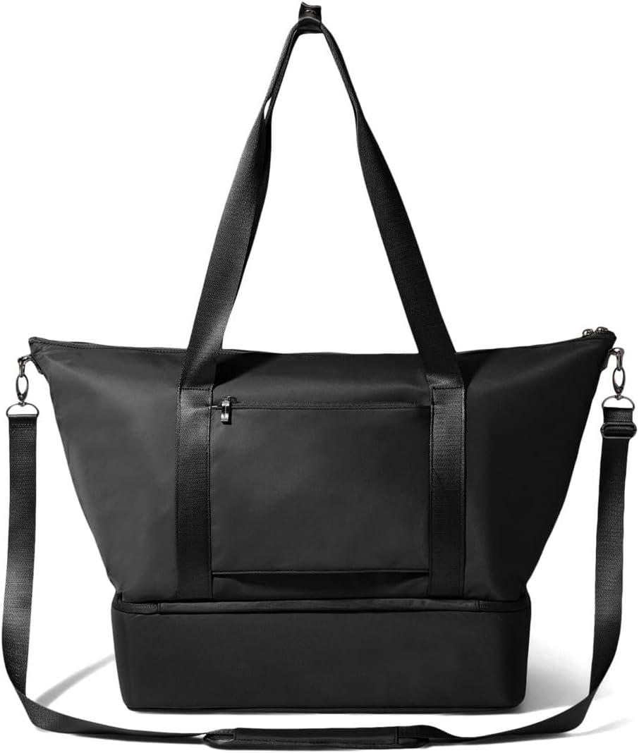 image:imageBaggallini Park Ave Lightweight 25x17 Travel Essential Weekender Tote Bag for WomenBlack Twill