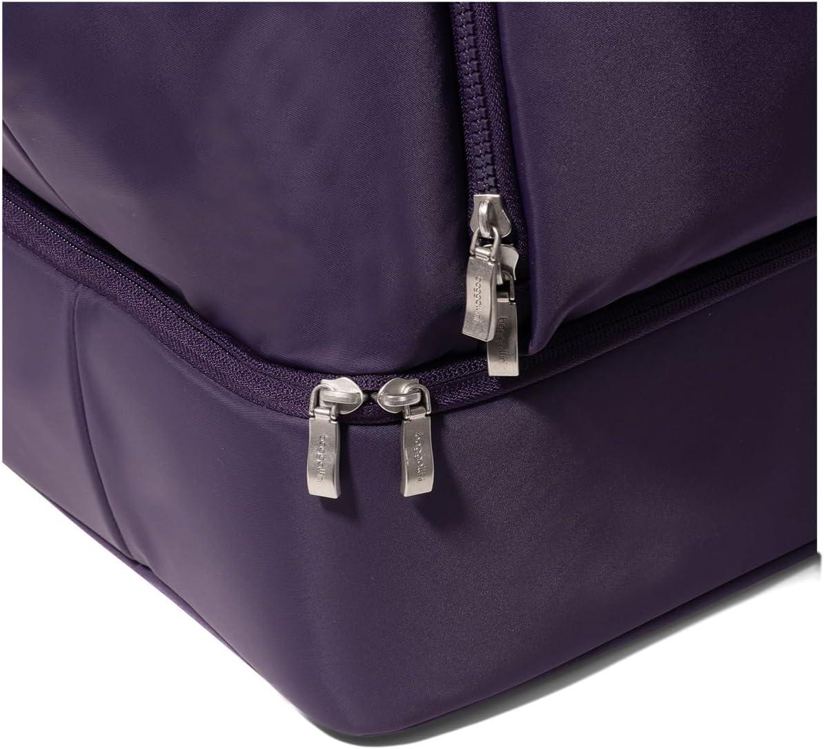 image:imageBaggallini Park Ave Lightweight 25x17 Travel Essential Weekender Tote Bag for WomenDeep Grape Twill
