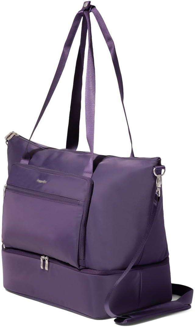 image:imageBaggallini Park Ave Lightweight 25x17 Travel Essential Weekender Tote Bag for WomenDeep Grape Twill