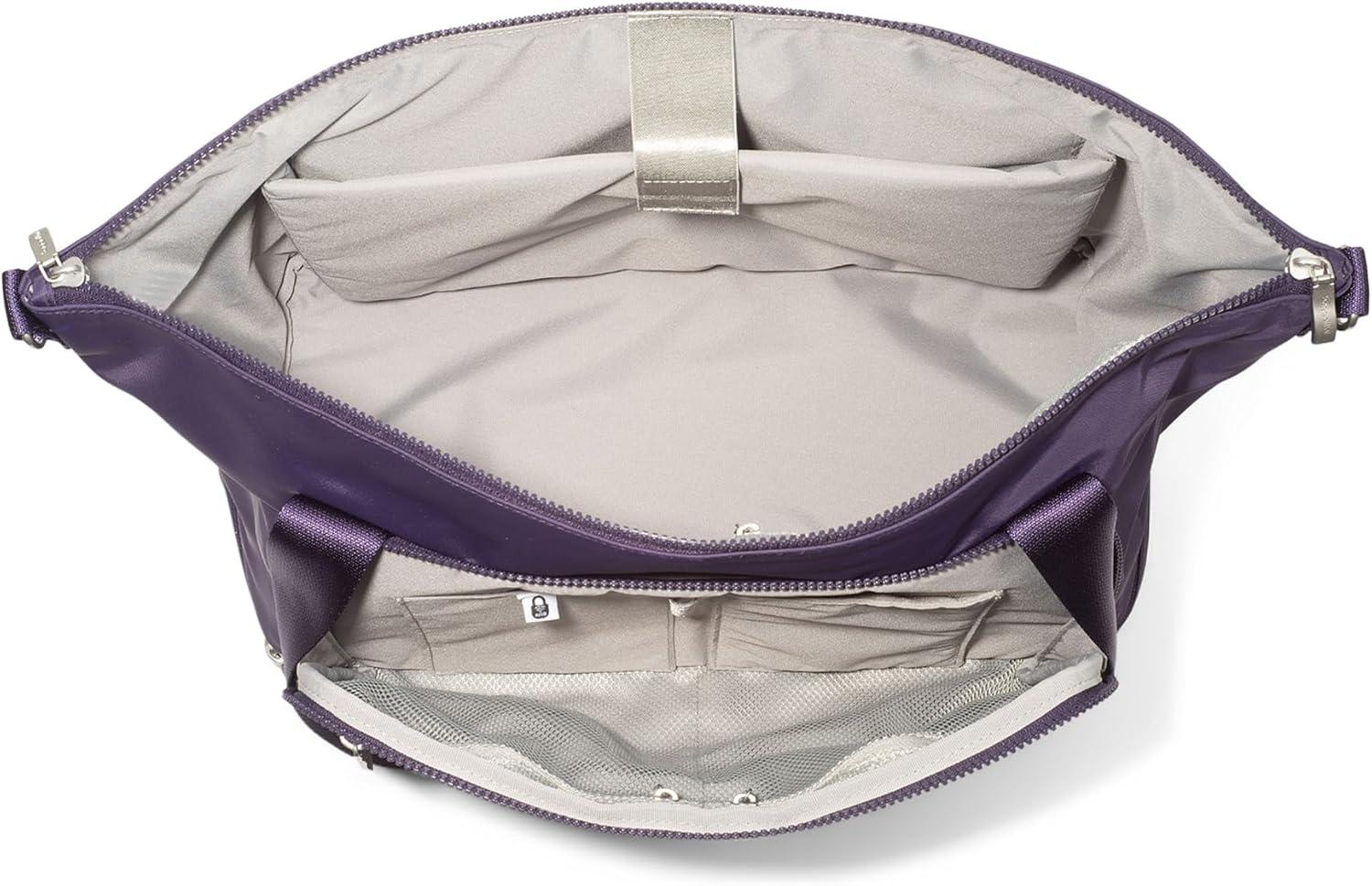 image:imageBaggallini Park Ave Lightweight 25x17 Travel Essential Weekender Tote Bag for WomenDeep Grape Twill