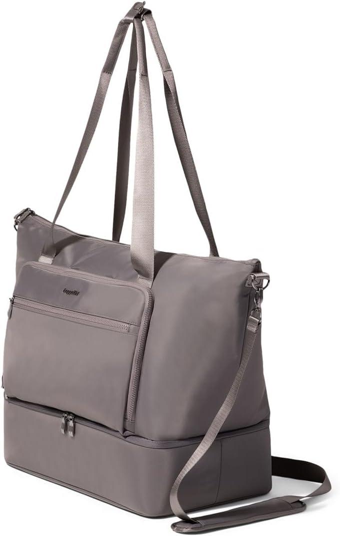 image:imageBaggallini Park Ave Lightweight 25x17 Travel Essential Weekender Tote Bag for WomenSmoke Twill
