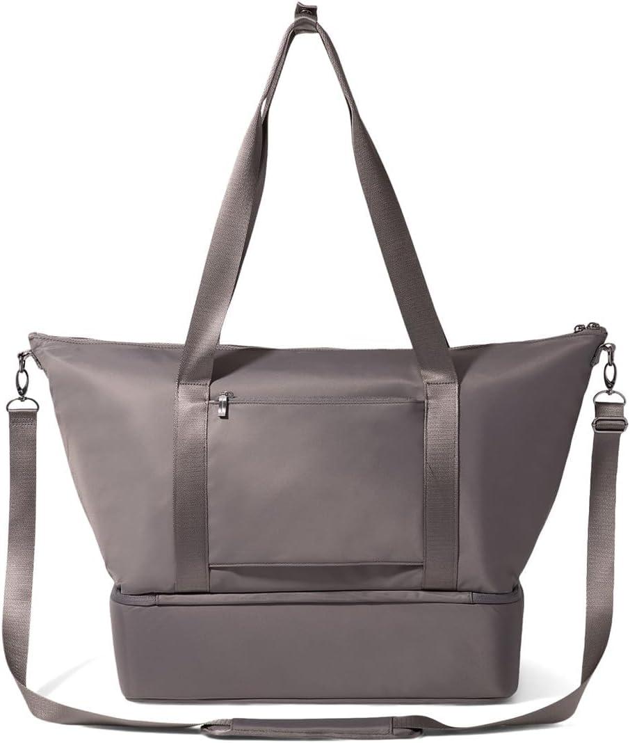 image:imageBaggallini Park Ave Lightweight 25x17 Travel Essential Weekender Tote Bag for WomenSmoke Twill