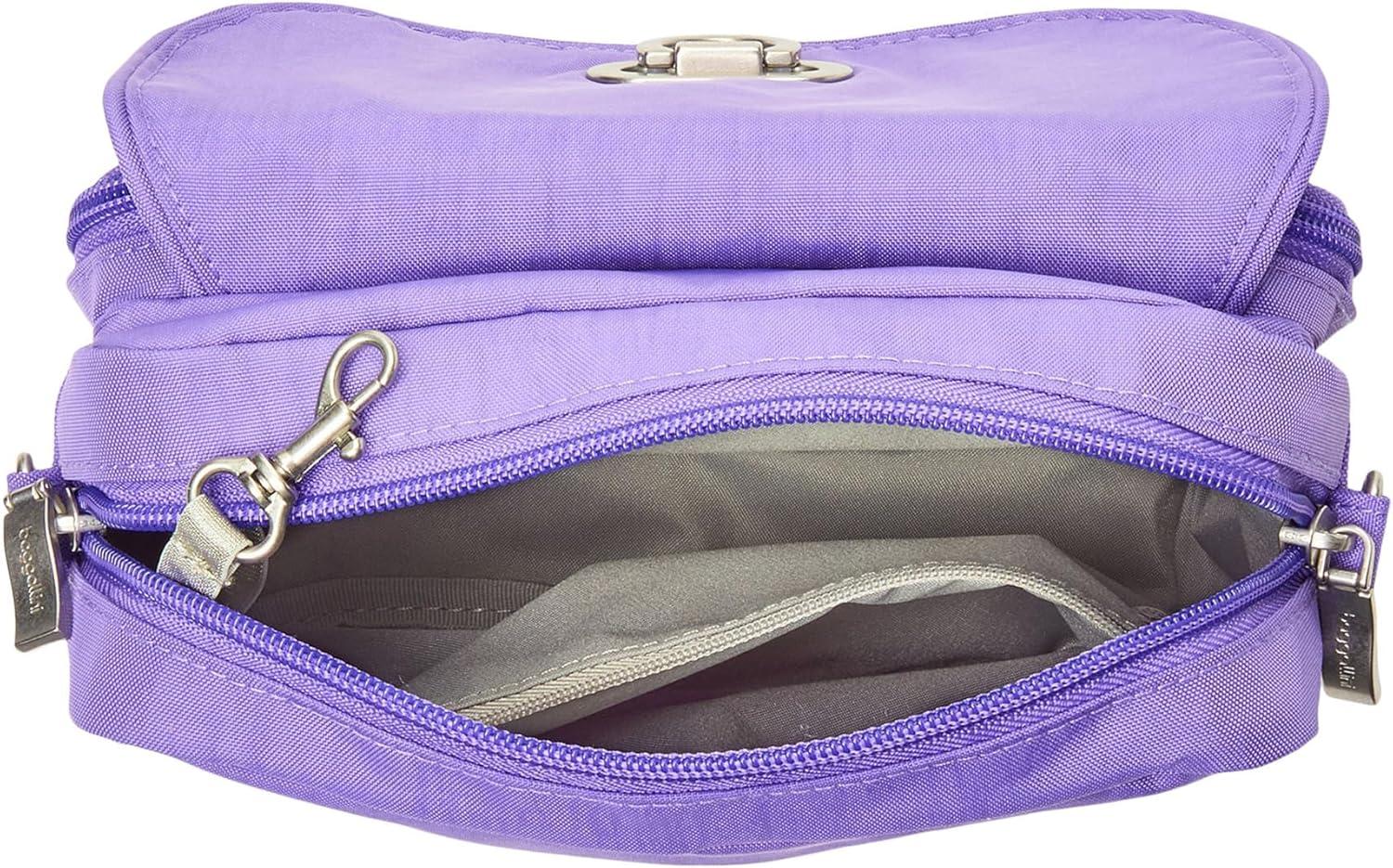 image:imageBaggallini womens Coastal Flip Lock Camera Bag CrossbodyLavender Surf