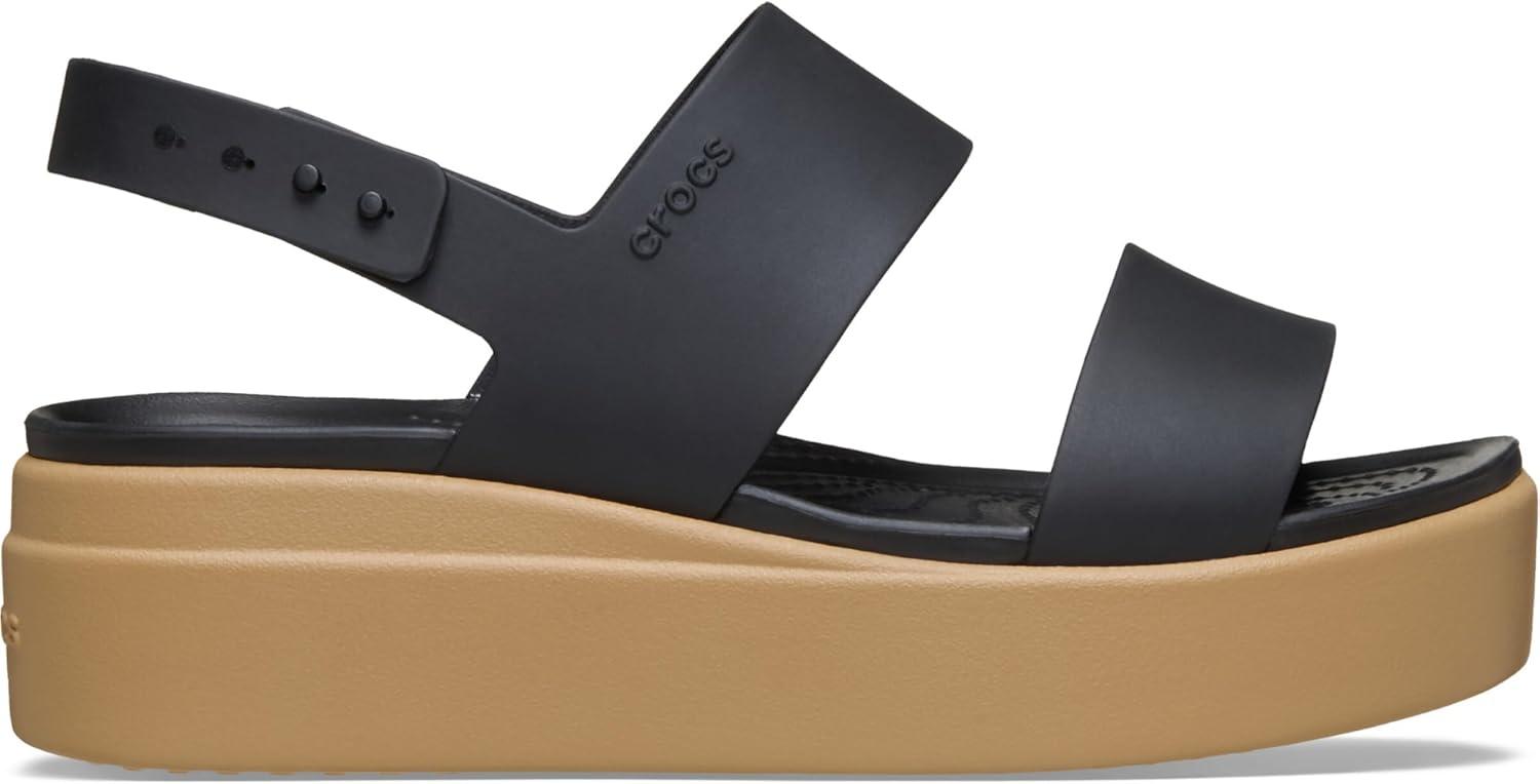 image:imageCrocs Womens Brooklyn Low Wedge SandalsBlackCashew