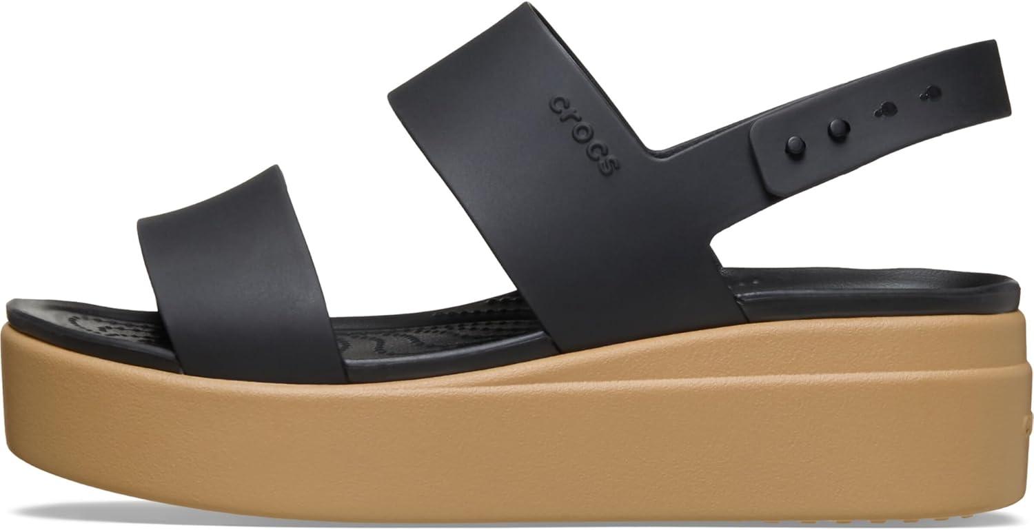 image:imageCrocs Womens Brooklyn Low Wedge SandalsBlackCashew