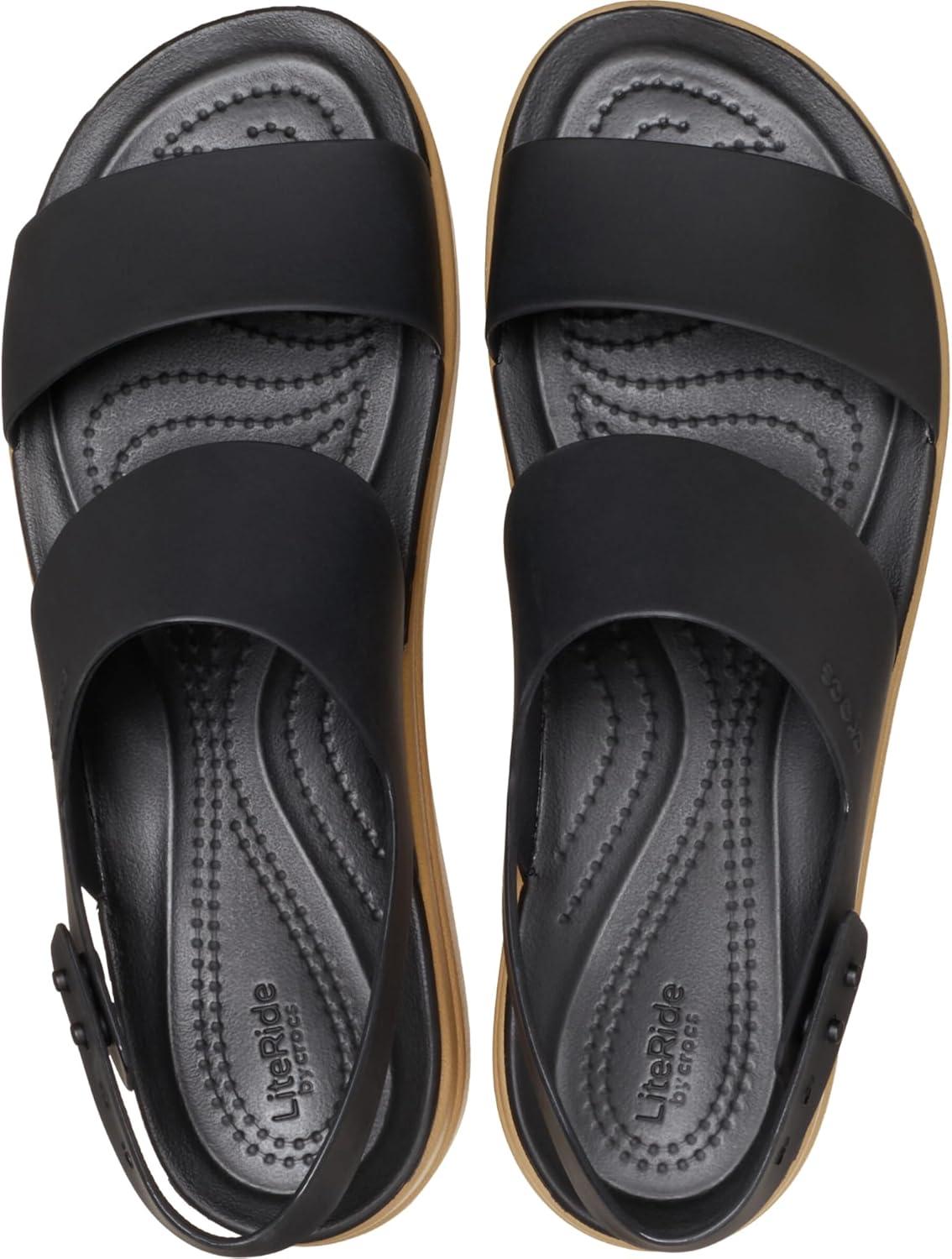 image:imageCrocs Womens Brooklyn Low Wedge SandalsBlackCashew