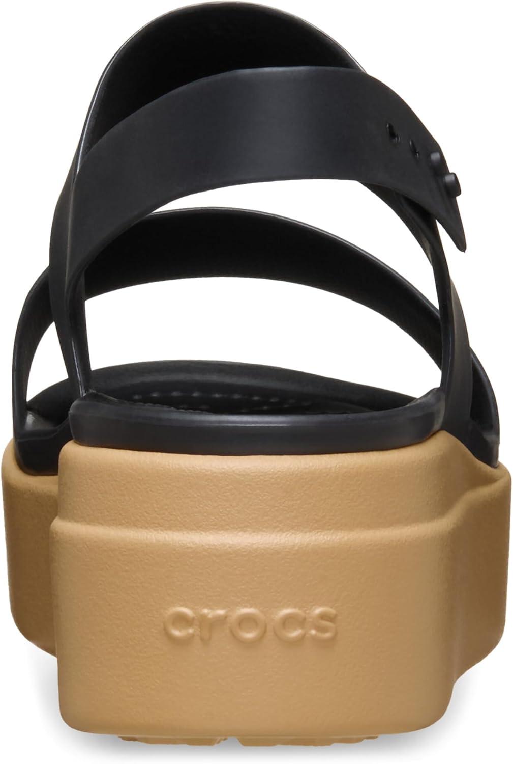 image:imageCrocs Womens Brooklyn Low Wedge SandalsBlackCashew