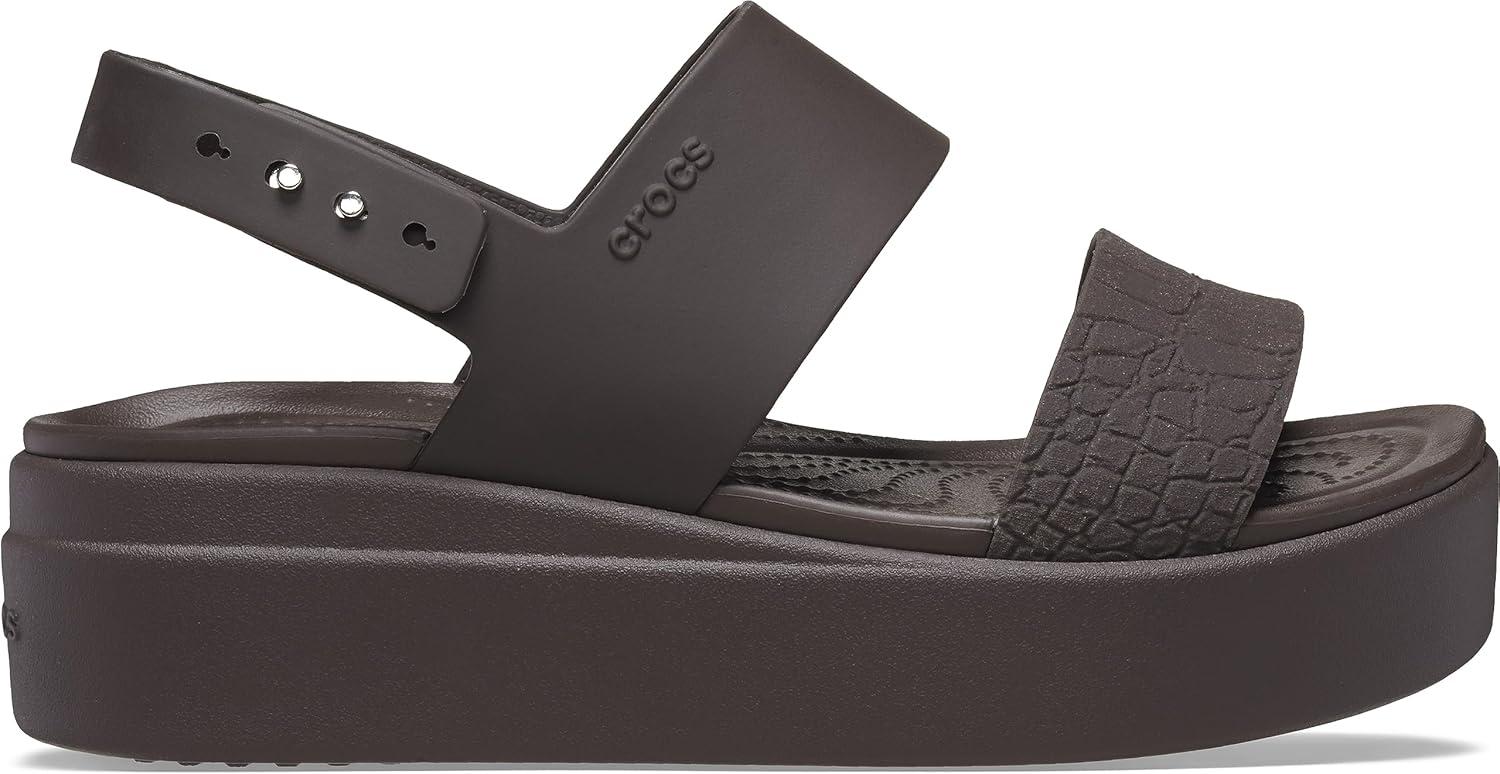 image:imageCrocs Womens Brooklyn Low Wedge SandalsEspresso