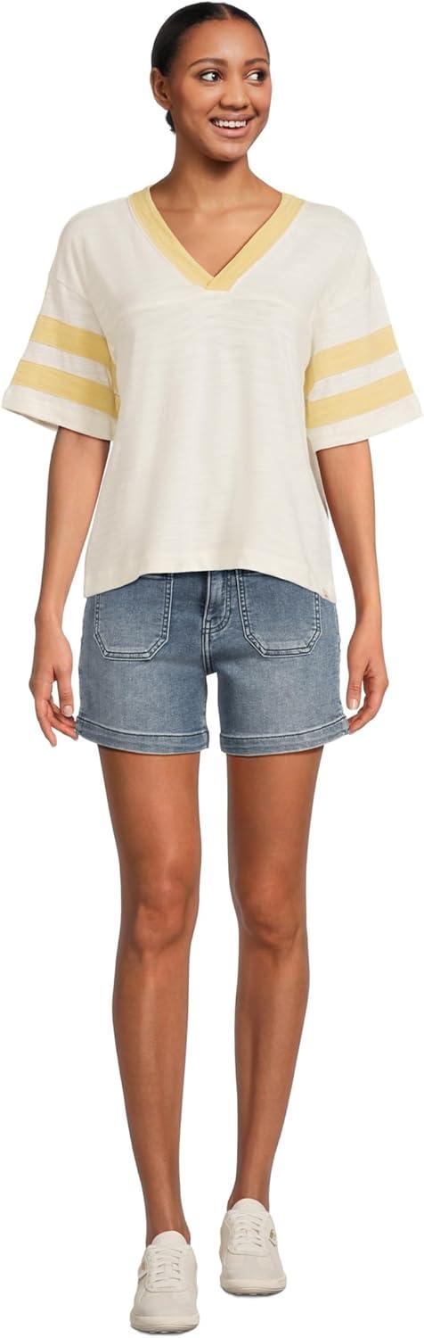 image:imageFaherty Womens Sunwashed Slub Varsity TeeSahara Varsity