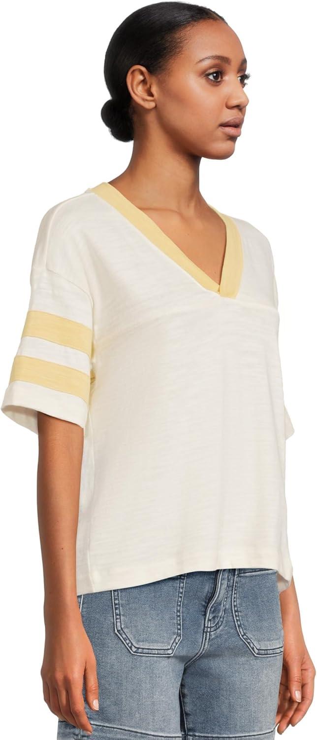 image:imageFaherty Womens Sunwashed Slub Varsity TeeSahara Varsity